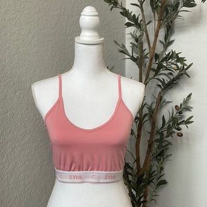 ZYIA Women’s Classic Pink Active Comfort Lighweight Sports Bra Size Small